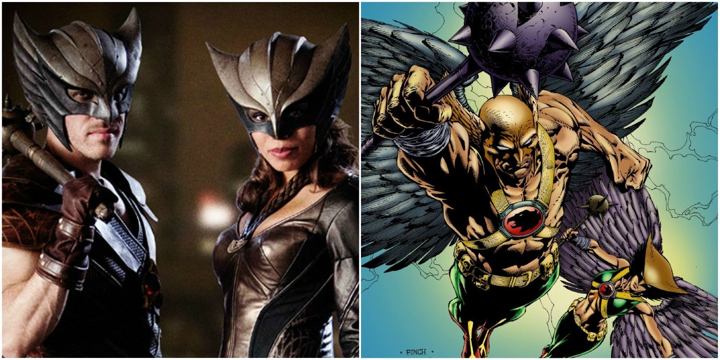 Hawkman-and-Hawkgirl-in-comics-and-Arrow