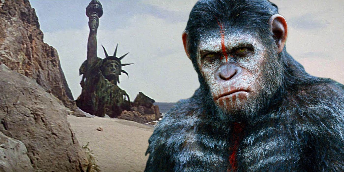 Planet of the Apes Statue of Liberty Caesar