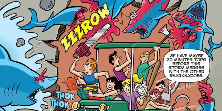 Best Crossovers In Archie Comics 5 archie sharknado.jpg?q=50&fit=crop&w=740&h=370&dpr=1