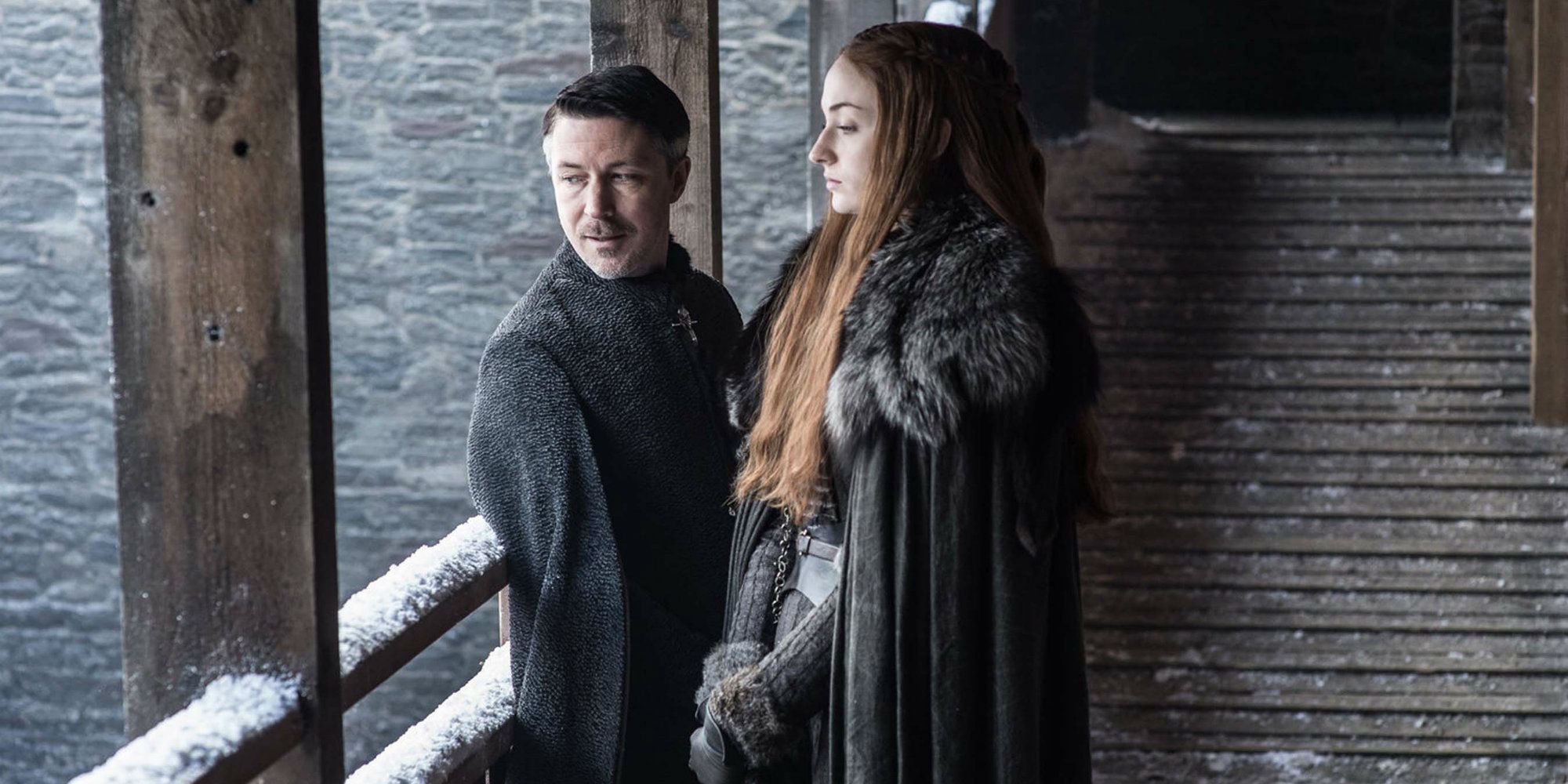 Littlefinger and Sansa in Game of Thrones season 7