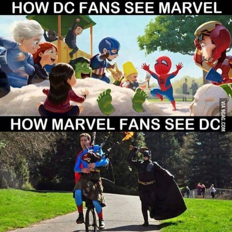 How DC Fans See Marvel How Marvel Fans See DC