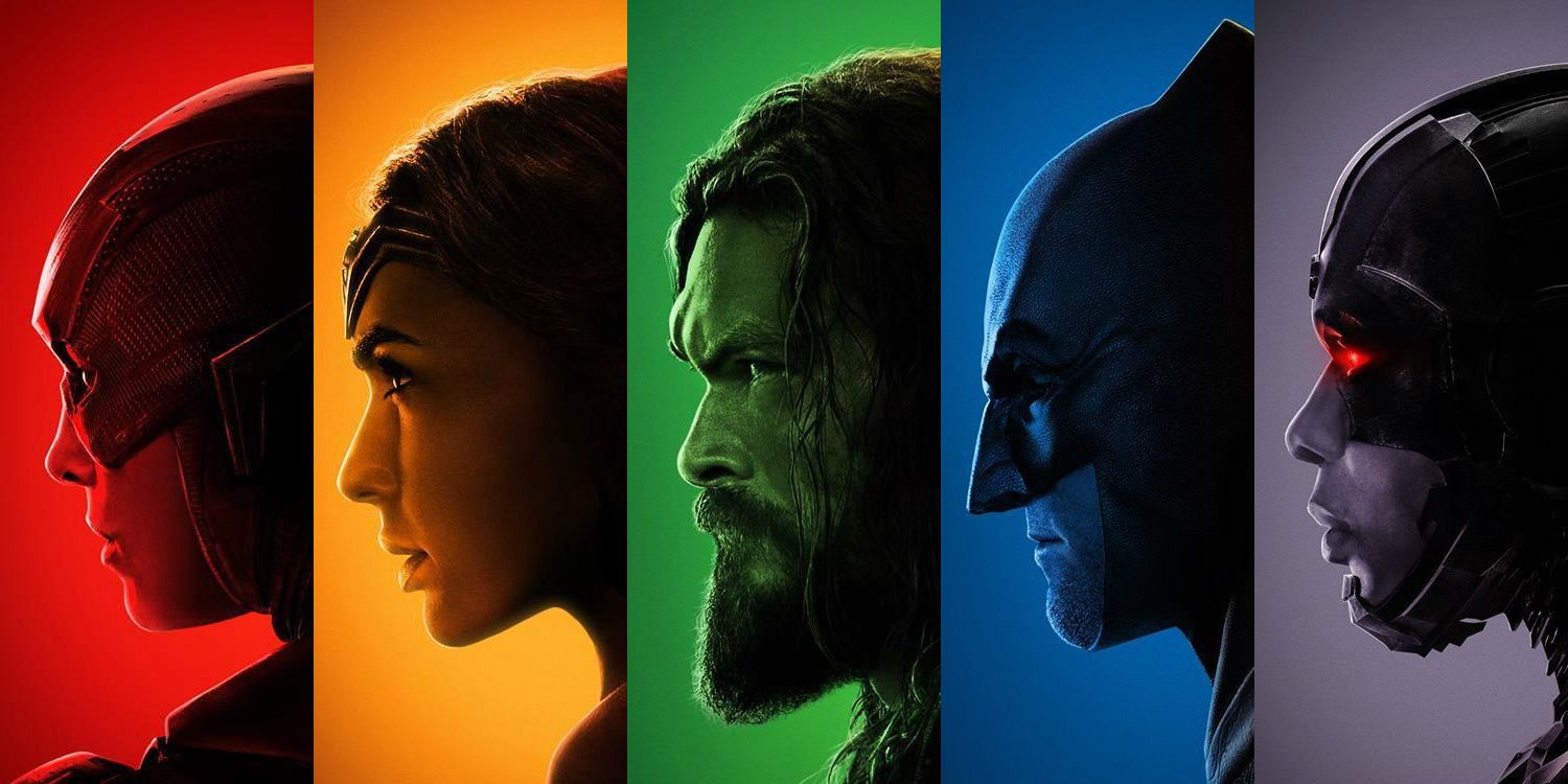 Justice League Colorful Character Posters