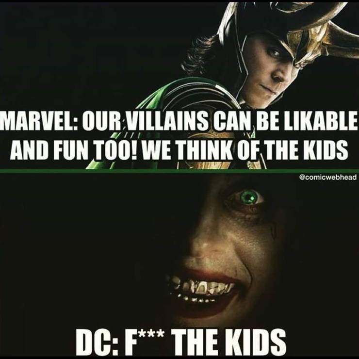 Marvel Likeable Villains DC Screw the Kids