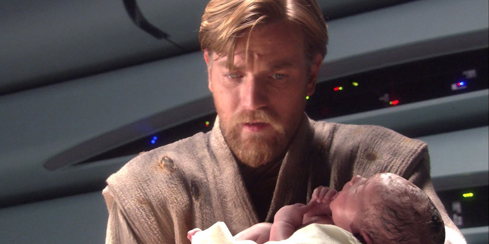 Obi Wan and Baby Luke Star Wars Revenge of the Sith