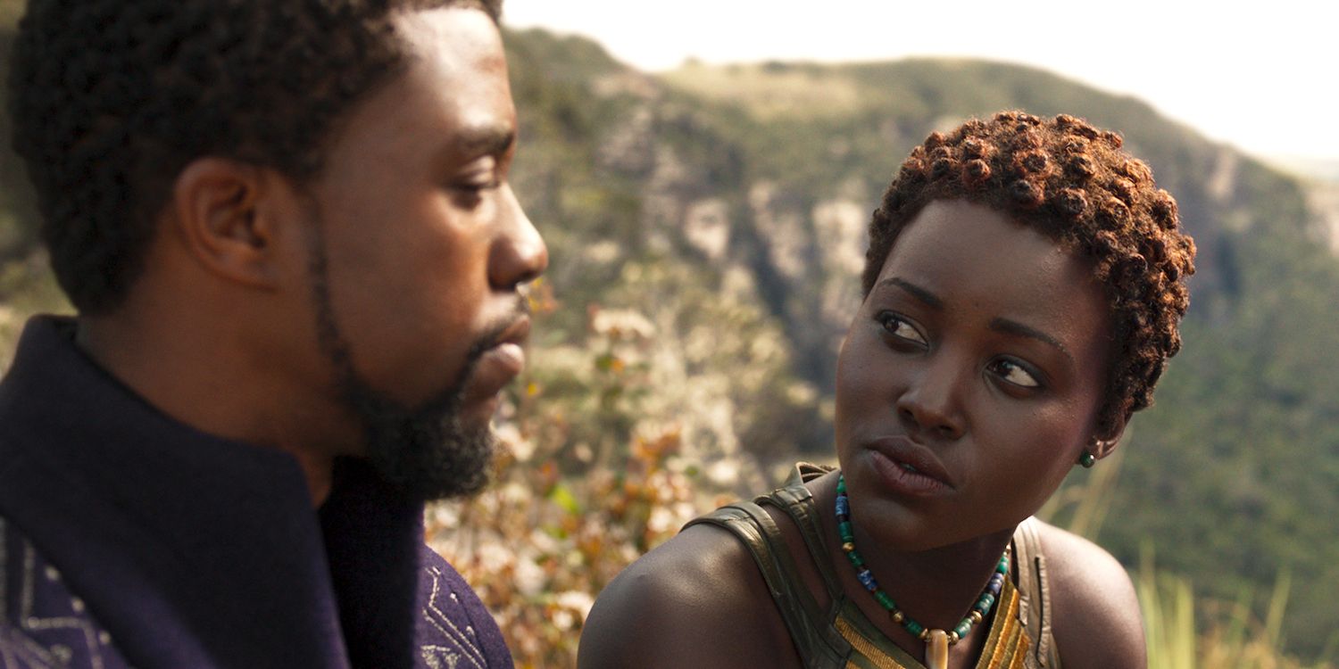 Lupita Nyongo and Chadwick Boseman in Black Panther 1