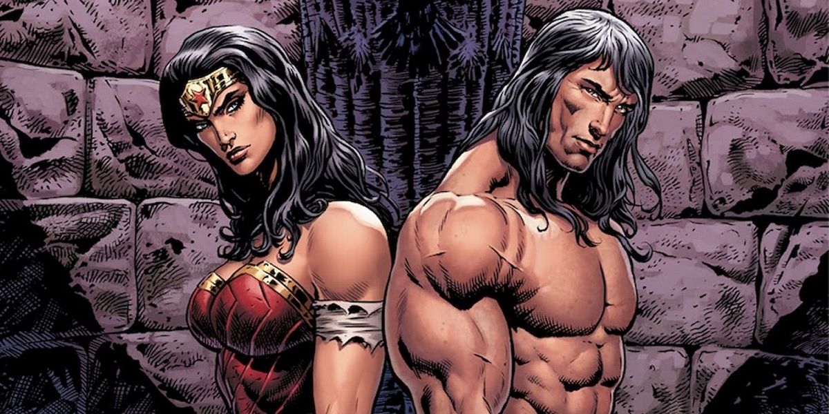 Wonder Woman Gives Her Lasso To Conan The Barbarian