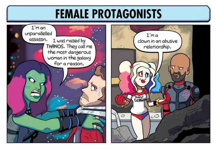 10 Memes That Show That MCU's villains are Way Better 9 Harley Quinn And Gamora