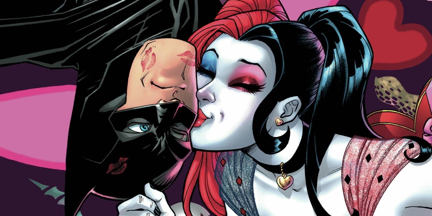 Harley Quinn Kissing Batman Comic