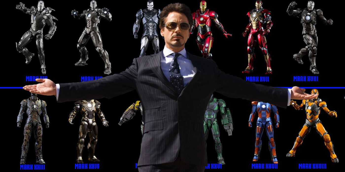iron man all marks suits