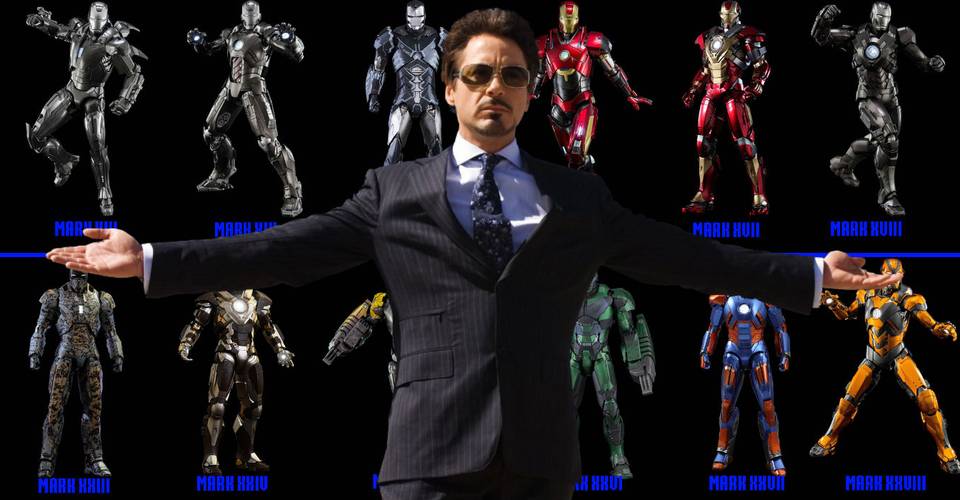 Every Iron Man Suit From The Mcu In One Image Screen Rant
