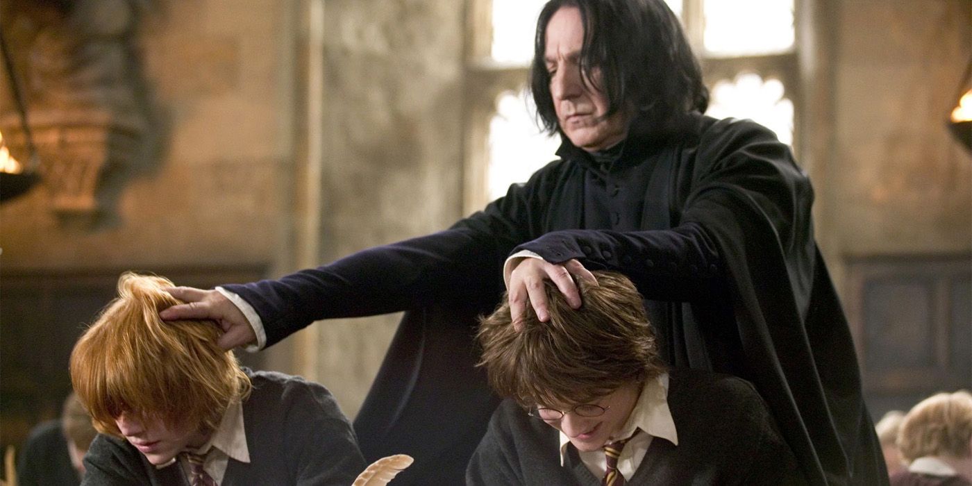 Snape tormenting Harry and Ron