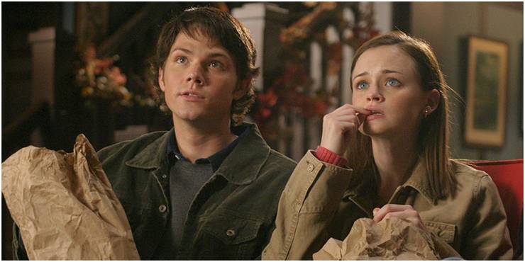 Alexis Bledel como Rory y Jared Padalecki como Dean en Gilmore Girls