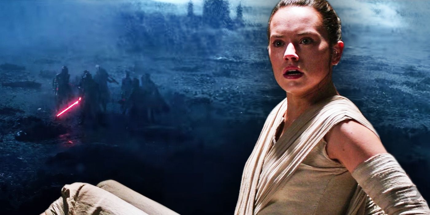 Star Wars The Force Awakens Rey and Jedi Temple in Vision