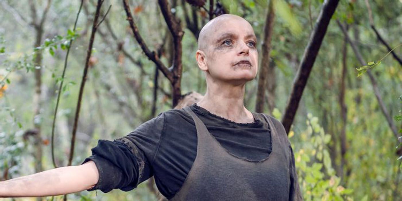 Alpha without her mask on on The Walking Dead