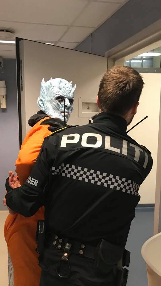 The police taking away the Night King