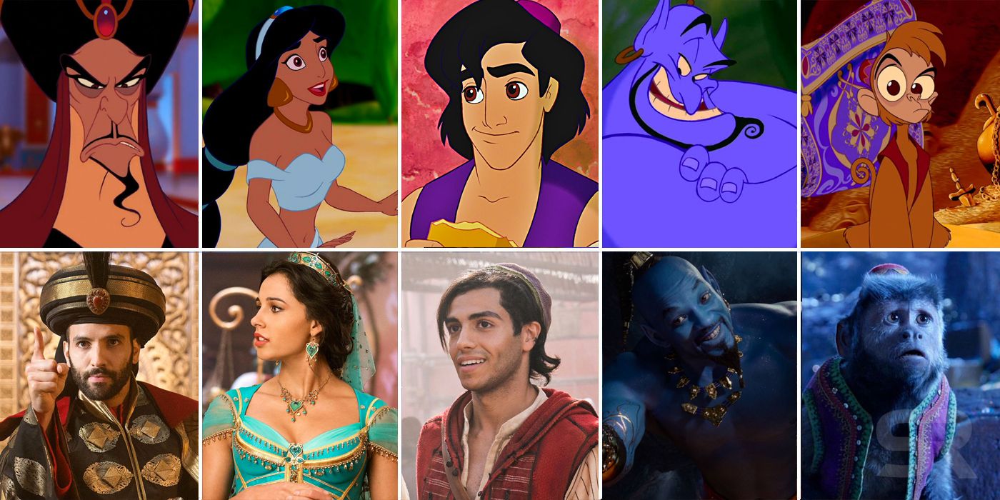 Resultado de imagen de aladdin 1992 vs 2019