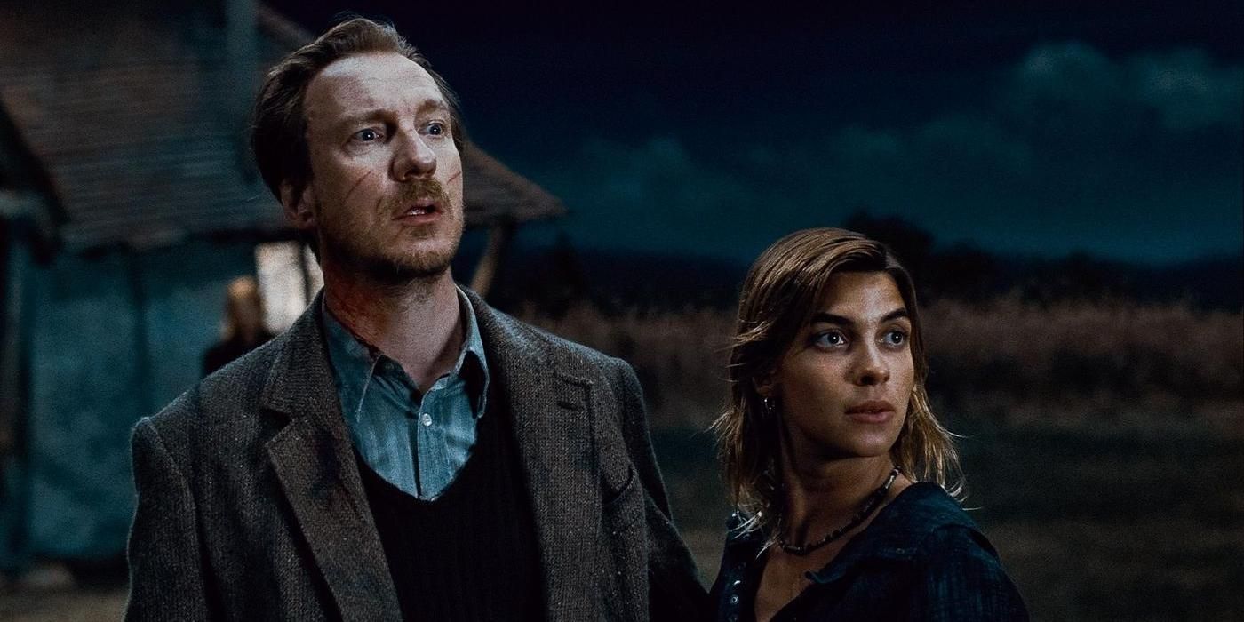 Remus Lupin standing with Tonks