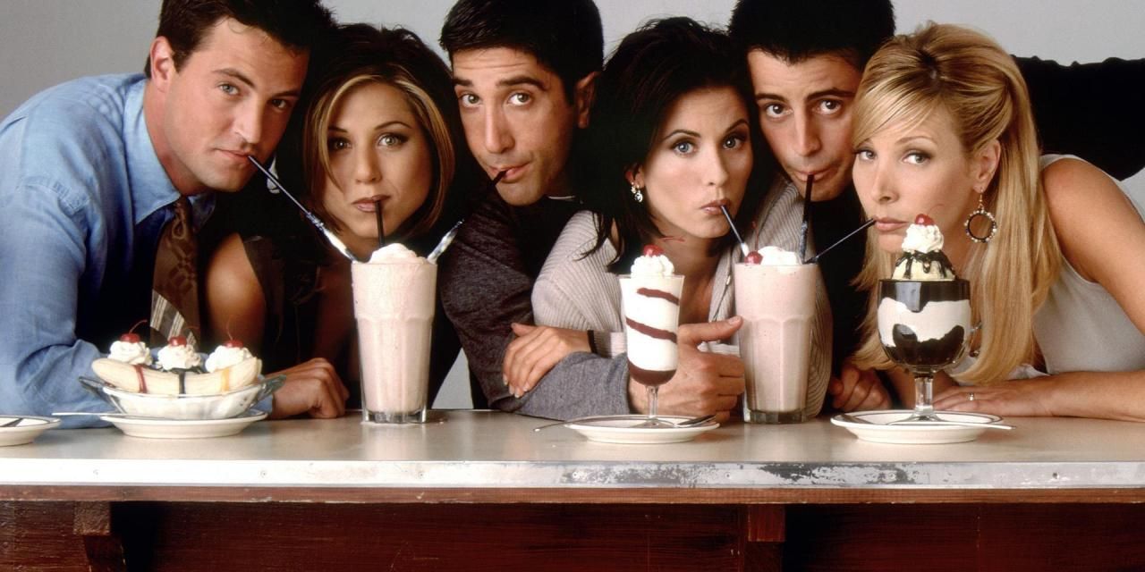 Friends Cast Drinking Milkshakes