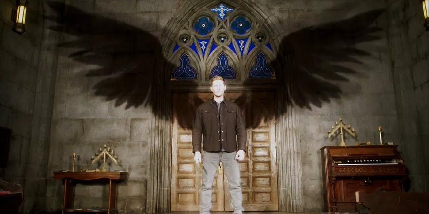 Supernatural Dean as Michael with wings
