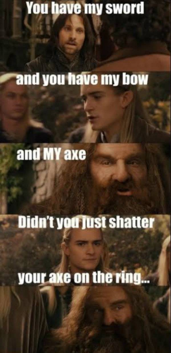 Lord Of The Rings 10 Hilarious Fellowship Of The Ring Logic Memes