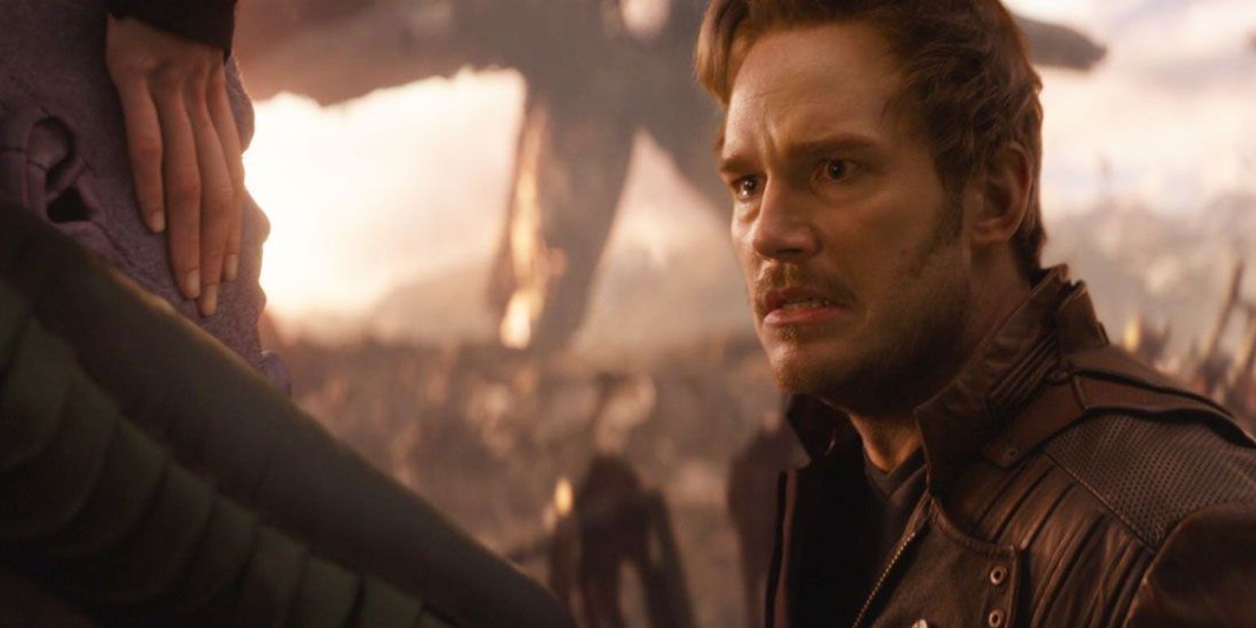 Star Lord and Thanos in Infinity War Cropped