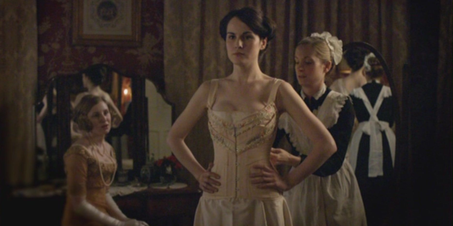 makes an astute observation about the corsets in Downton Abbey and specific...