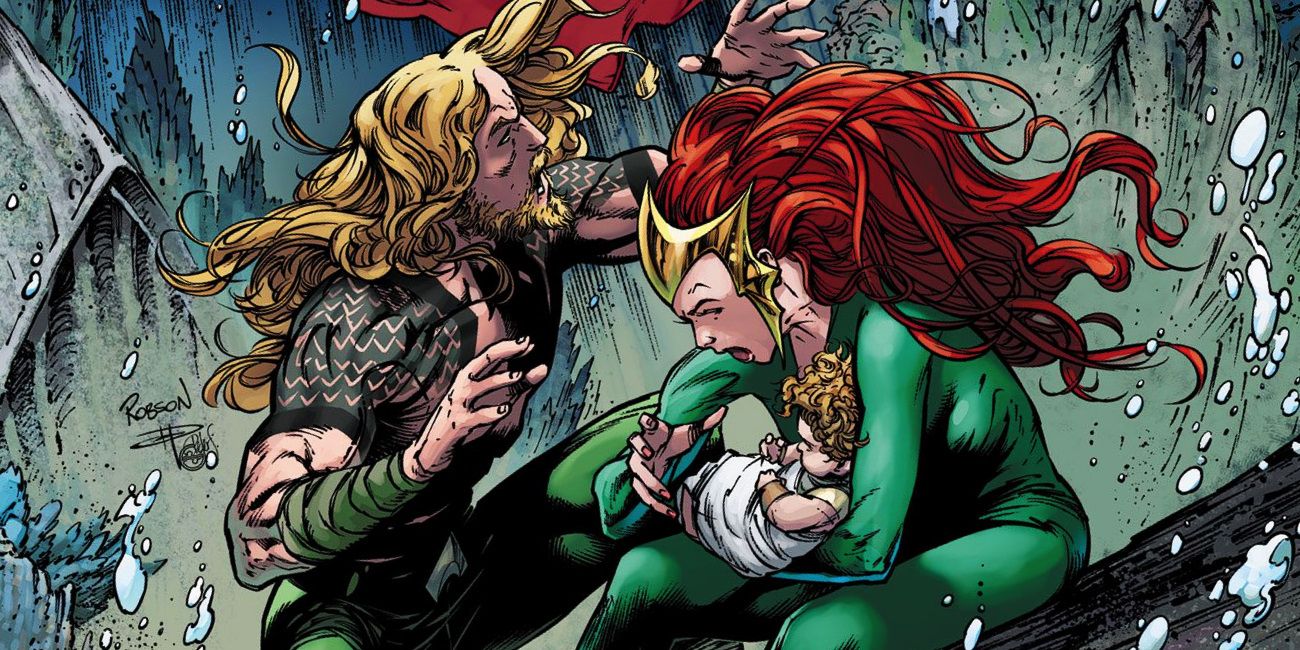 Aquaman and Mera Baby Daughter Comic