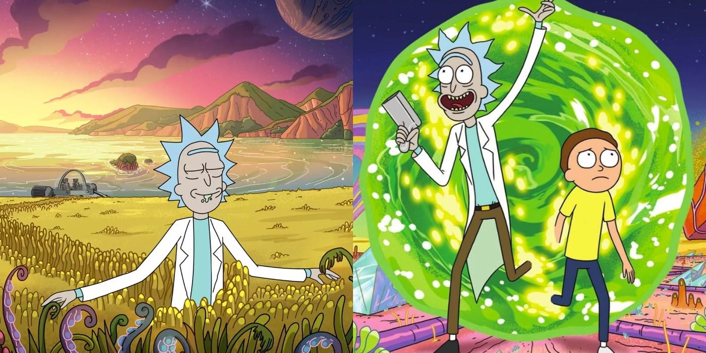 Split image of Rick Rick and Morty poster