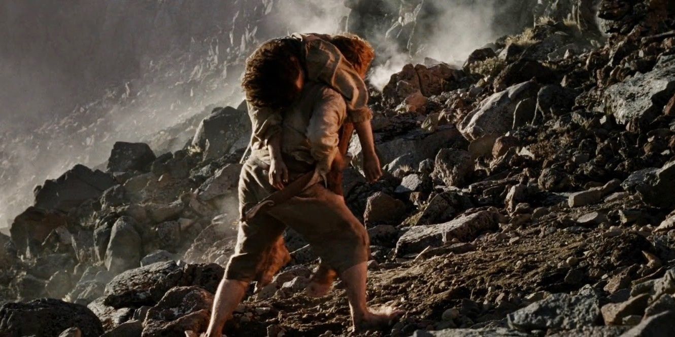 sam carrying frodo wall paper 1280 x 720