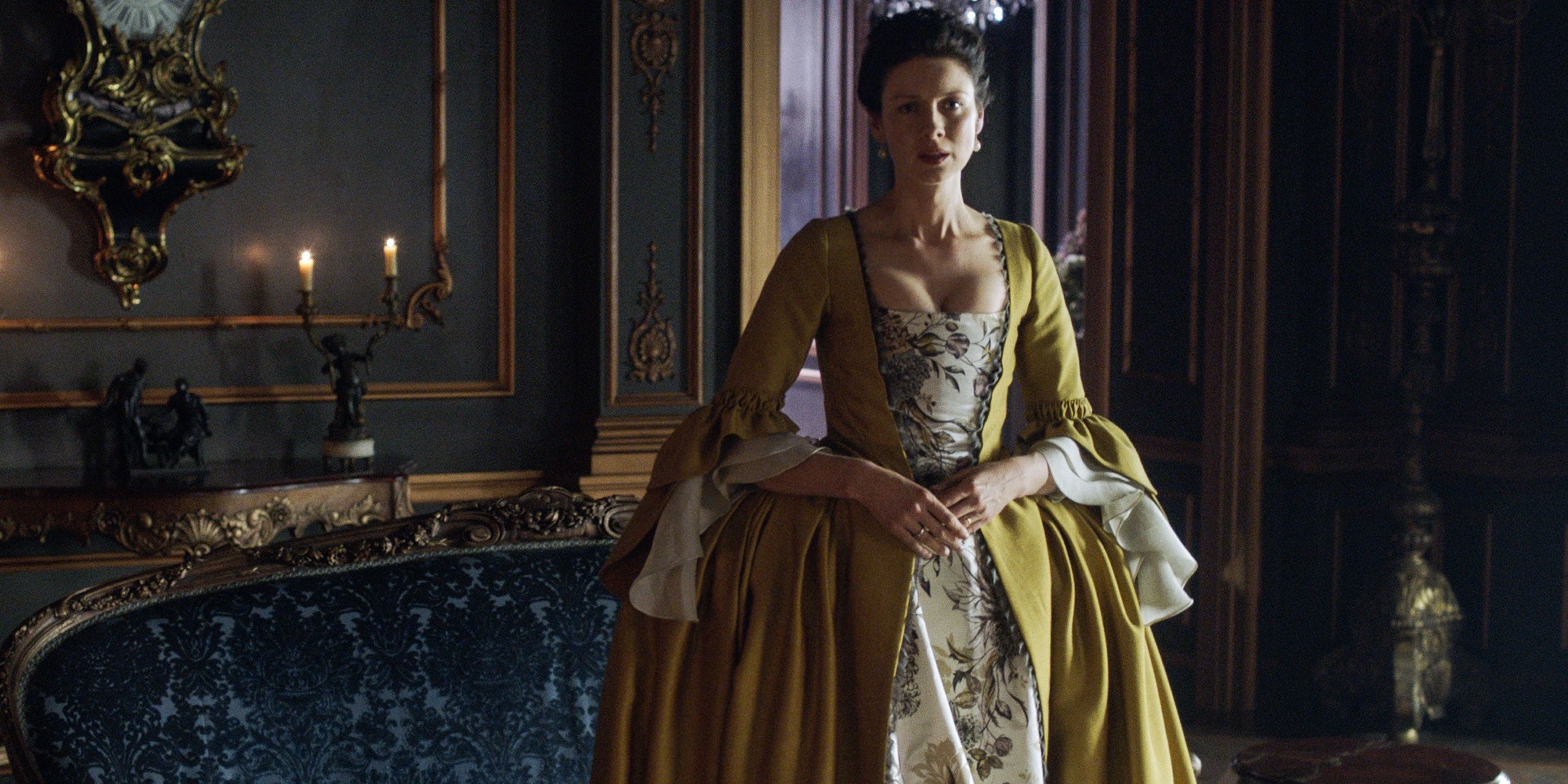 this Parisian dress are absolutely stunning and fall to Caitriona Balfe&apo...