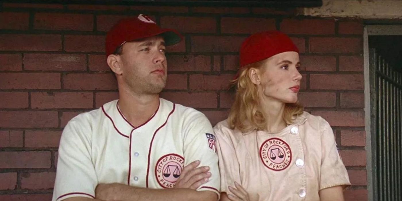 Dottie and Jimmy in the dugout in A League of Their Own