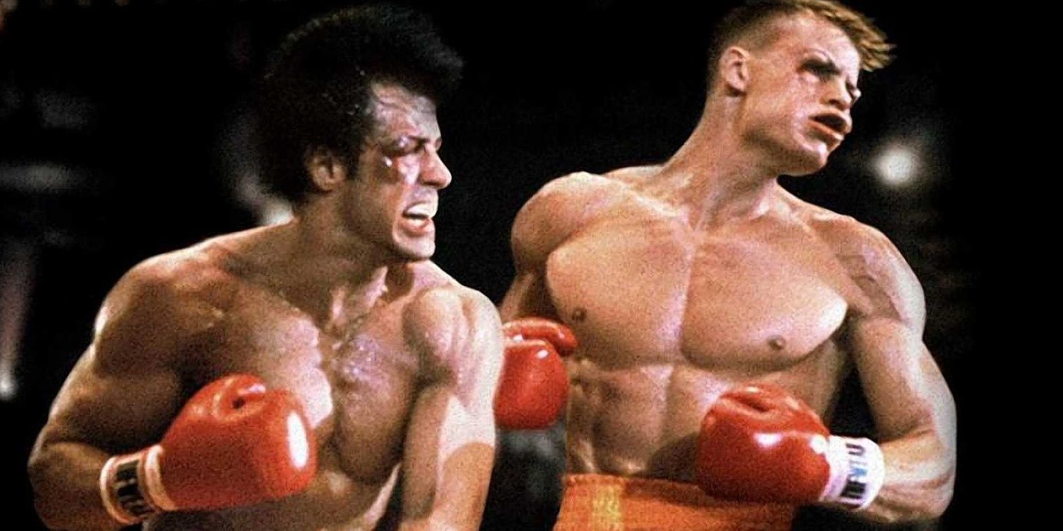 Rocky IV Rocky hits Ivan Drago