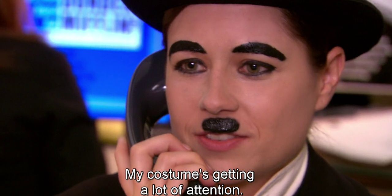 Pam Charlie Chaplin costume from The Office