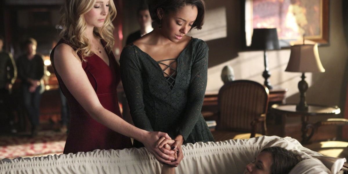 The Vampire Diaries Caroline Bonnie and Elena Breaking The Sleeping Spell