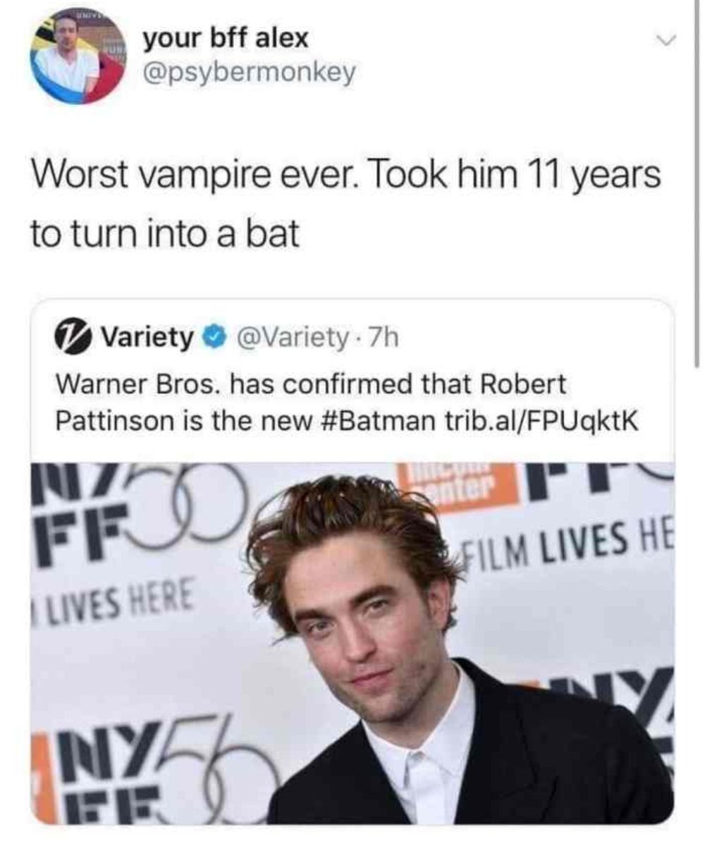 Batman 10 Robert Pattinson Memes Starring Him As The New Batman