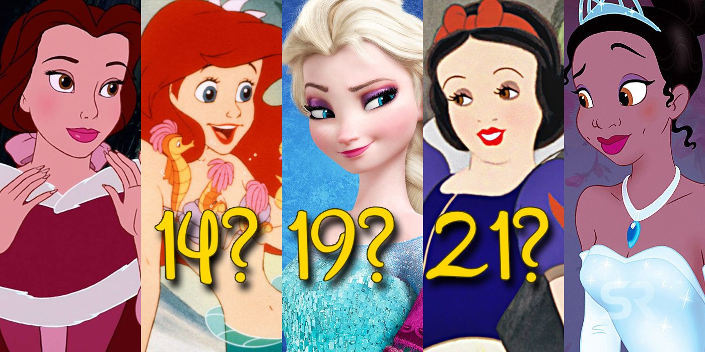 How Old Each Disney Princess Is Including Frozen S Anna Elsa