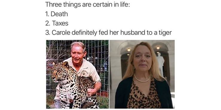 Tiger King 10 Carole Baskin Memes That Will Have You Cry Laughing