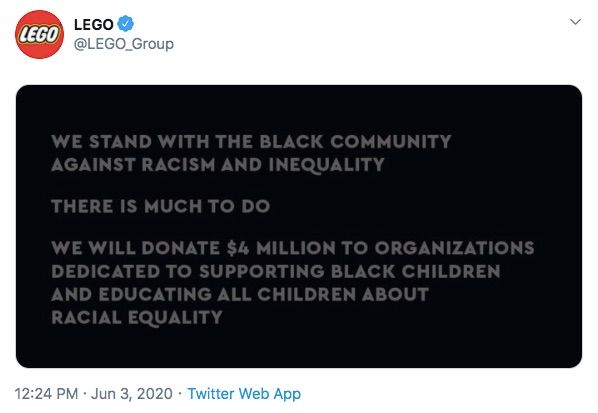 LEGO Pledges $4 Million To 