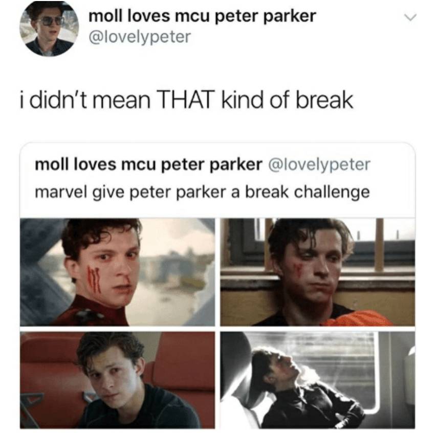 Mcu 10 Hilarious Memes Of Tom Holland As Spider Man Screenrant Mcu 10 Hilarious Memes Of Tom Holland As Spider Man Screenrant