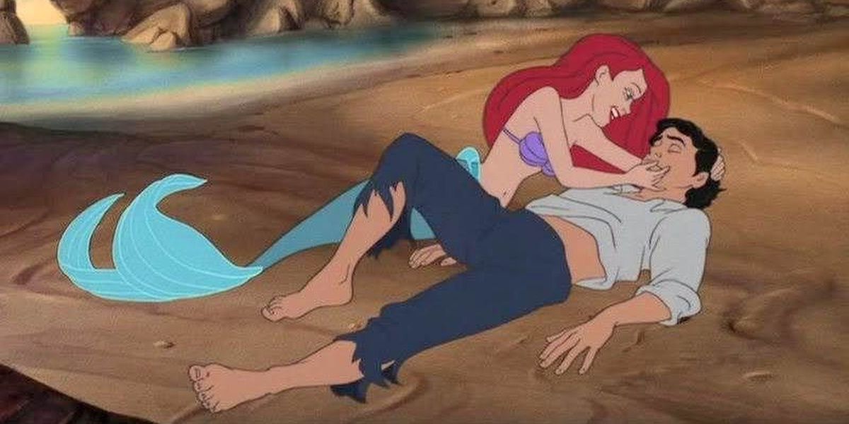 Ariel and Eric The Little Mermaid Cropped
