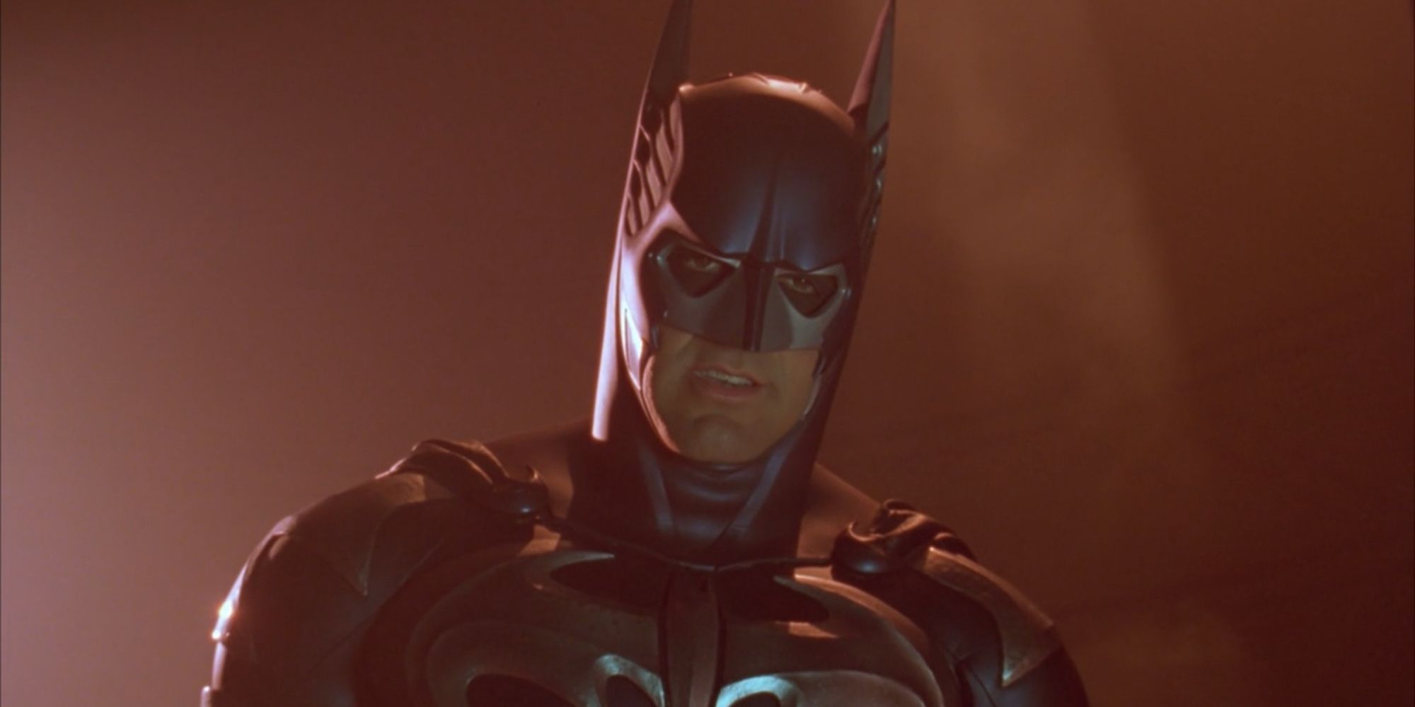 George Clooney as Batman in his Anti Freeze Batsuit in Batman And Robin