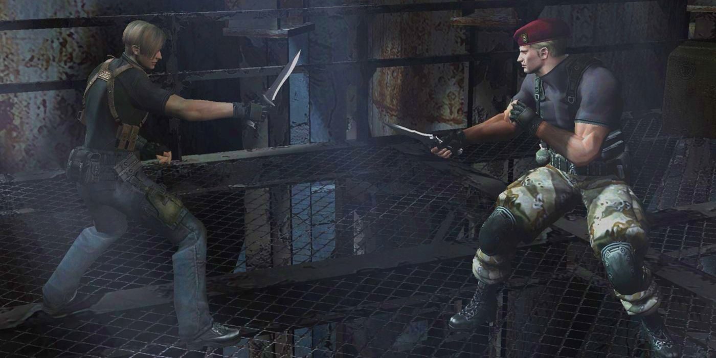 Resident Evil 4 Leon vs Krauser