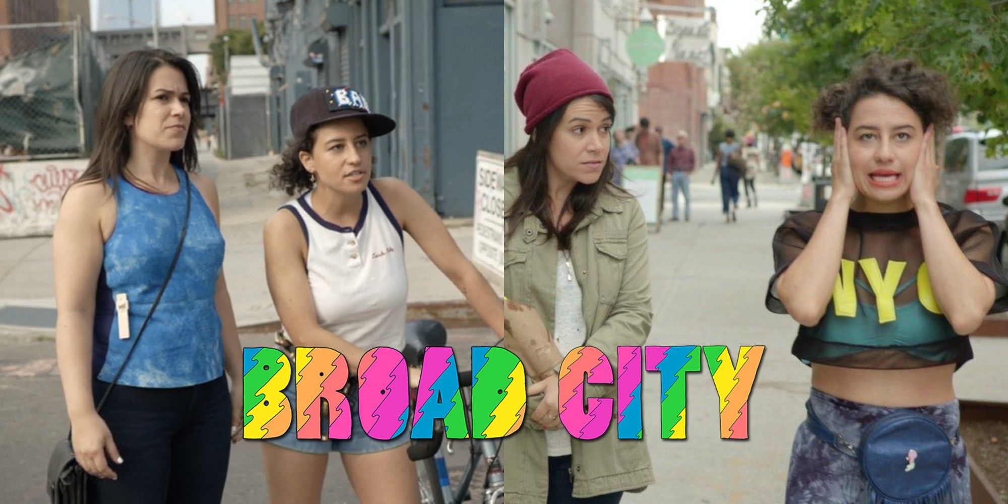Split image of Ilana and Abbi in Broad City