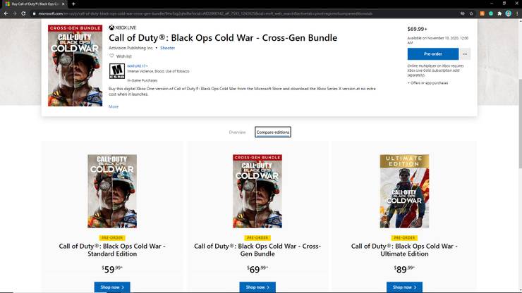 Cod Black Ops Cold War Makes You Pay Extra For Next Gen Upgrade