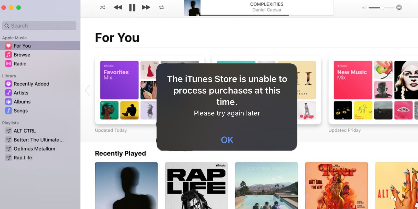 itunes store won't load