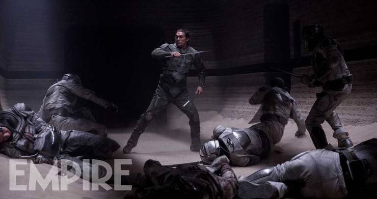 Jason Momoa Takes Down Enemies In New Dune 2020 Movie Images