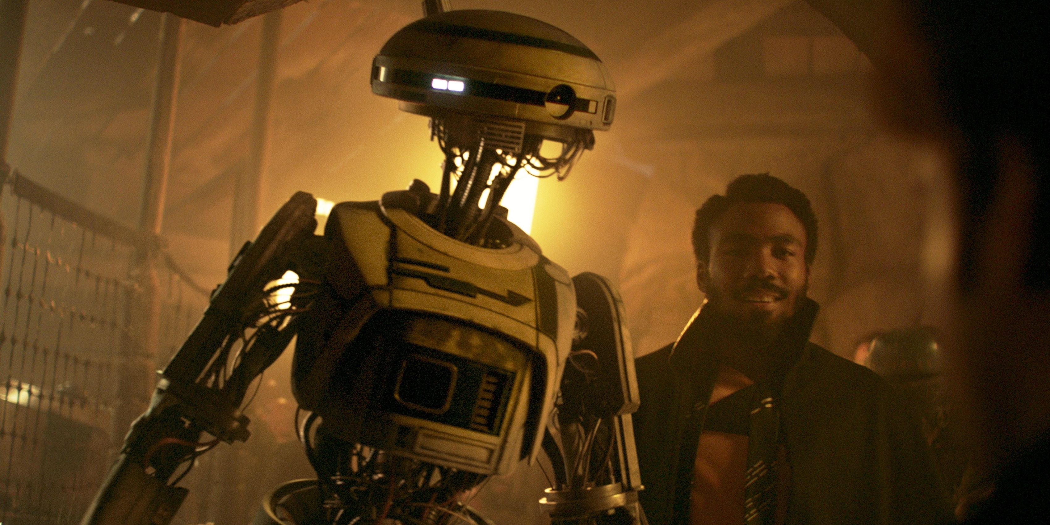 Lando Calrissian and L3 37 in Solo A Star Wars Story
