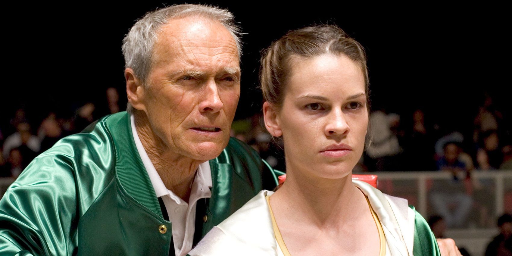 Hilary Swank and Clint Eastwood in Million Dollar Baby
