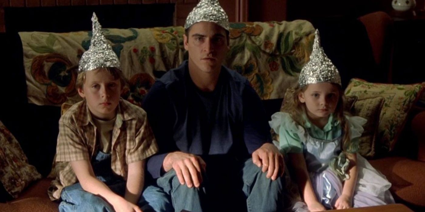 Signs 2002 Family Wearing Tinfoil Hats