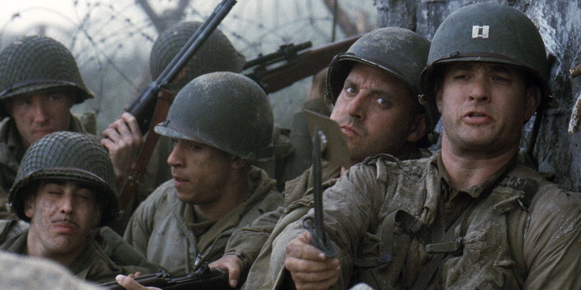 The opening D Day scene in Saving Private Ryan